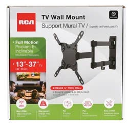 RCA Full Motion Universal TV Wall Mount, 13" to 37"