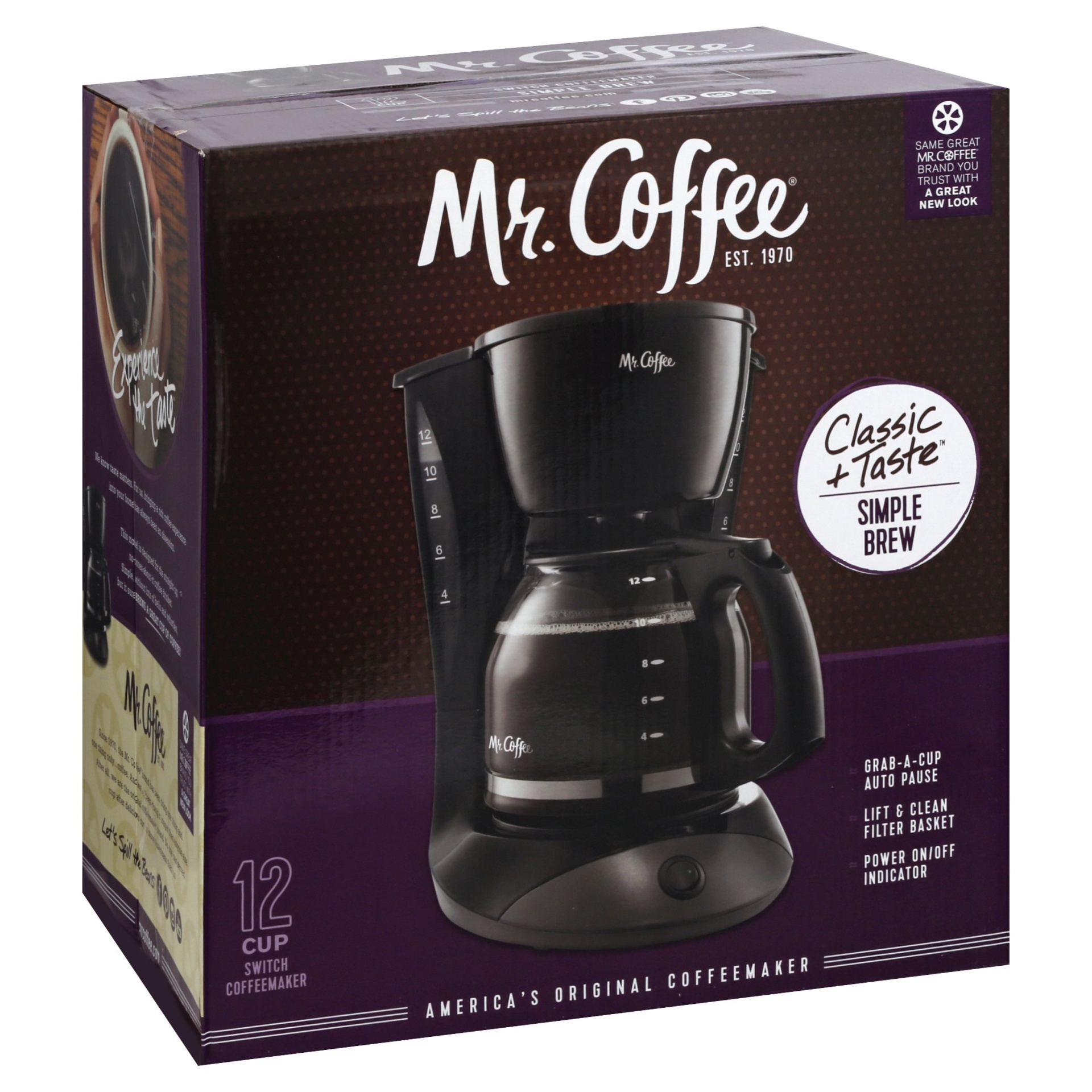  Mr. Coffee 4-Cup Switch Coffee Maker, Black: Drip