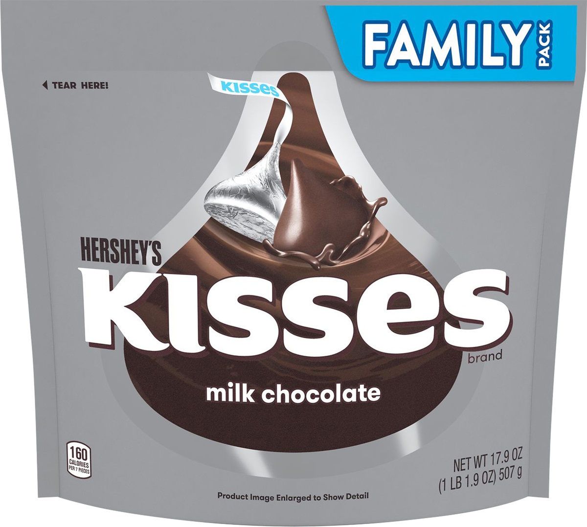 slide 4 of 6, Hershey's Milk Chocolate Kisses, 17.9 oz