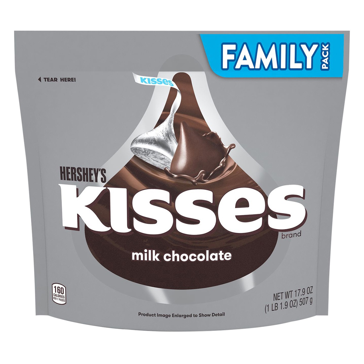 slide 6 of 6, Hershey's Milk Chocolate Kisses, 17.9 oz