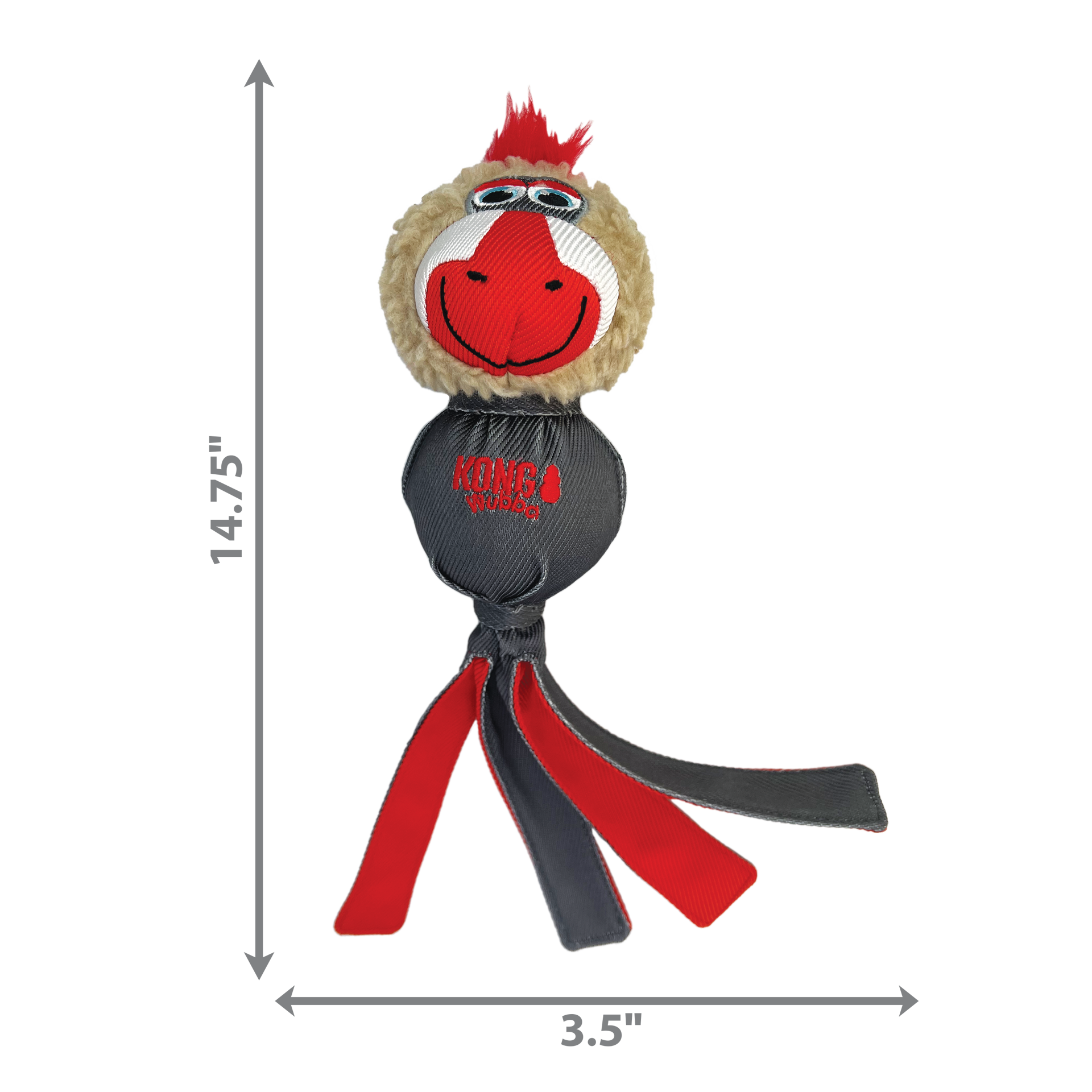 slide 3 of 3, KONG Wubba Zoo Mandrill Lg, 1 ct