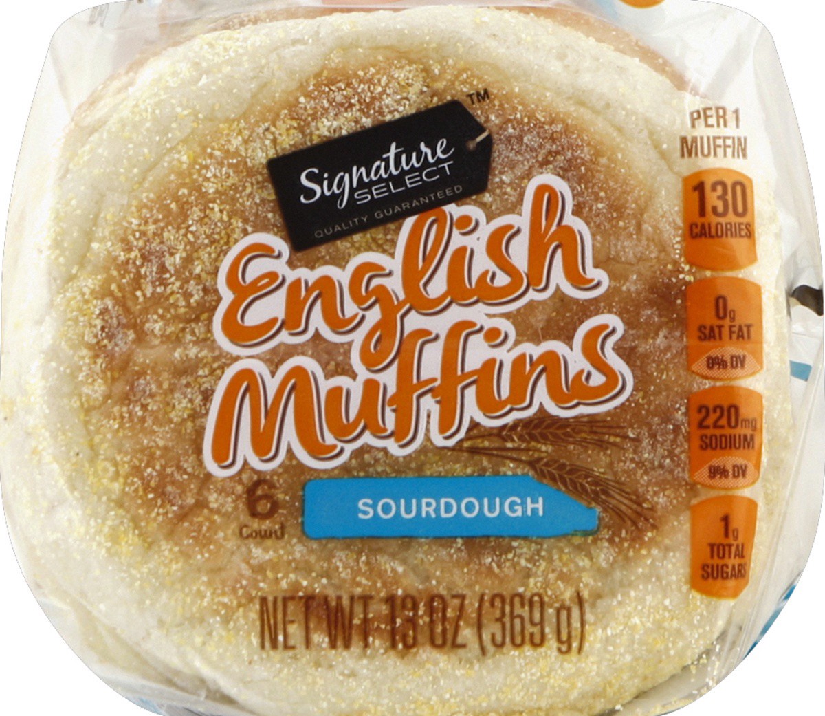 slide 5 of 5, Signature Kitchens Sourdough English Muffin, 13 oz