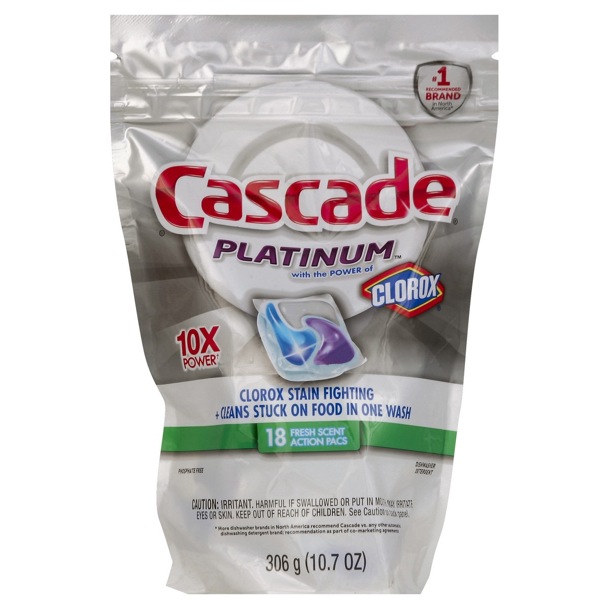 slide 2 of 2, Cascade Dishwasher Detergent 18 ea, 18 ct