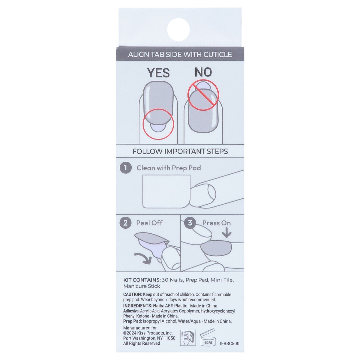 slide 13 of 14, imPRESS The No Glue Mani Bare French Nails 30 ea, 30 ct