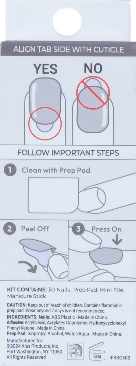 slide 10 of 14, imPRESS The No Glue Mani Bare French Nails 30 ea, 30 ct