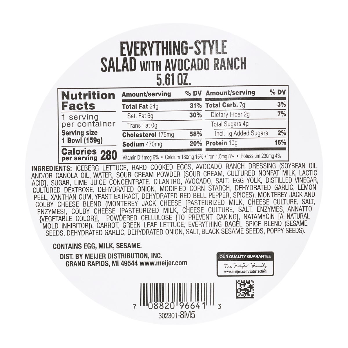 slide 2 of 3, Fresh from Meijer Salad Bowl, Everything Avocado, 5.61 oz, 5.61 oz