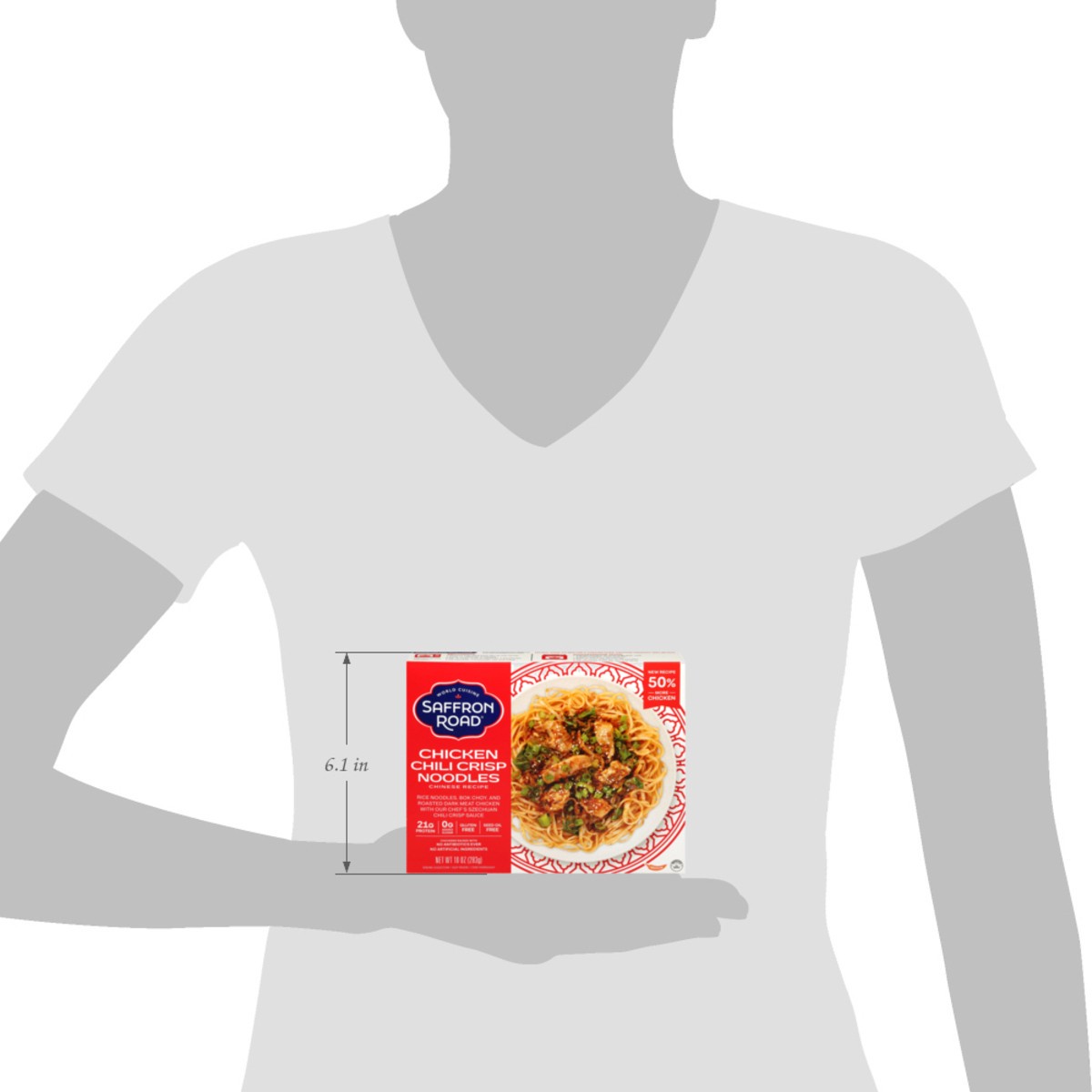 slide 7 of 14, Saffron Road Frozen Chili Crisp Noodles - Seed Oil Free, Chickens Raised with No Antibiotics, No Artificial Ingredients, Gluten Free – 10 oz, 10 oz