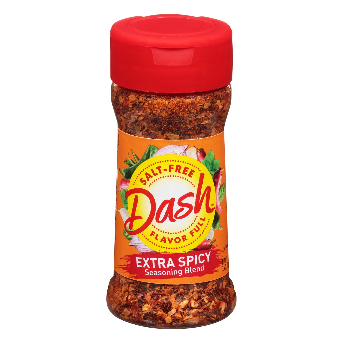 slide 5 of 12, Dash Extra Spicy Salt-Free Seasoning Blend 2.5 oz. Shaker, 2.5 oz