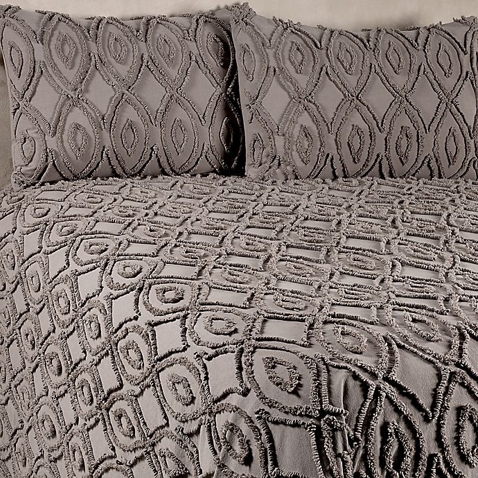 slide 1 of 1, Anthology Tufted and Looped King Bedspread Set - Steel Grey, 1 ct