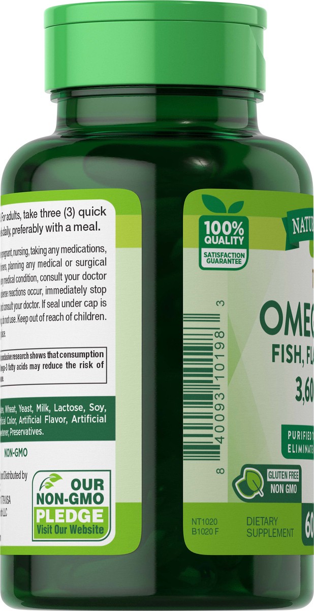 slide 2 of 5, Nature's Truth Triple Omega 3-6-9 Fish, Flax, Borage 3,600 mg, 60 ct