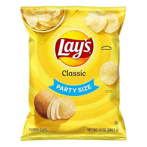 slide 1 of 1, Lay's Potato Chips Classic Party Size, 13 oz