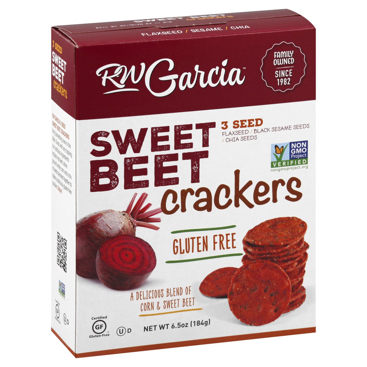 slide 2 of 12, RW Garcia 3 Seed Sweet Beet Crackers 6.5 oz, 6.5 oz