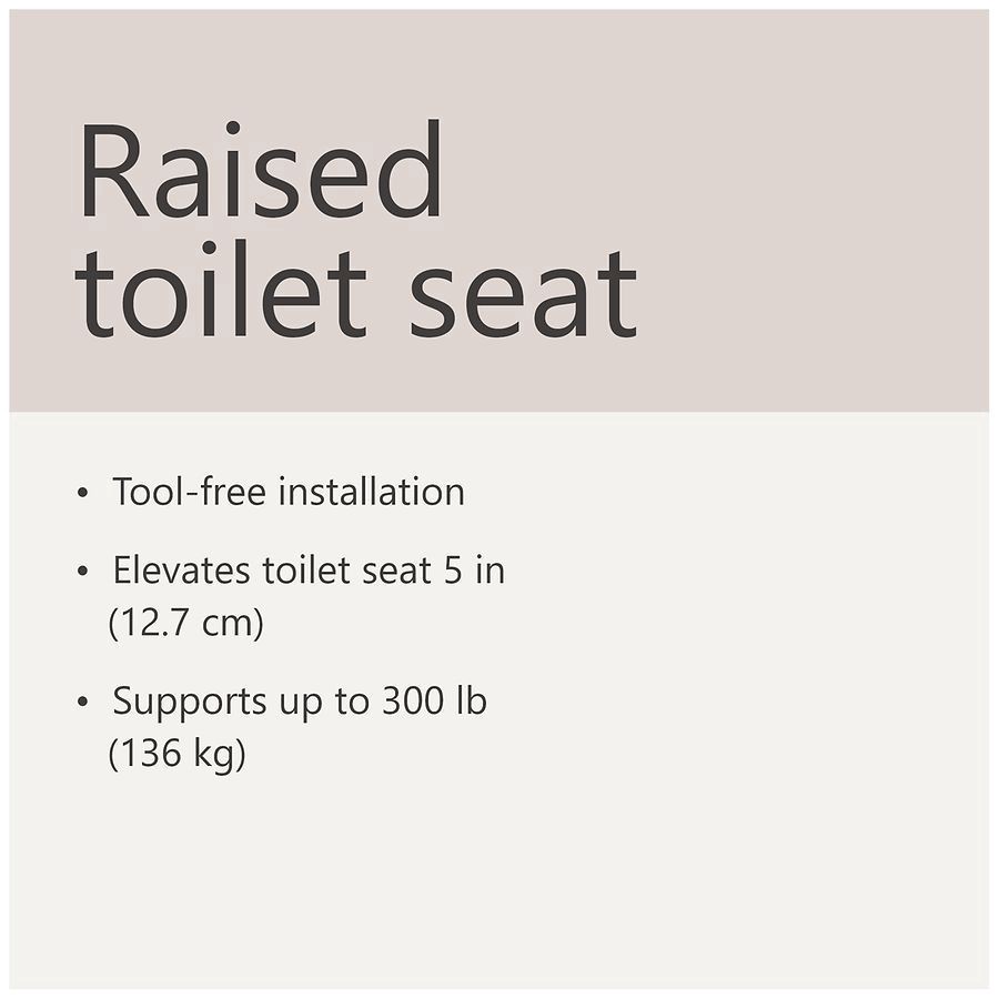 slide 3 of 4, Walgreens Raised Locking Toilet Seat, 1 ct