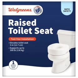 Walgreens Raised Locking Toilet Seat