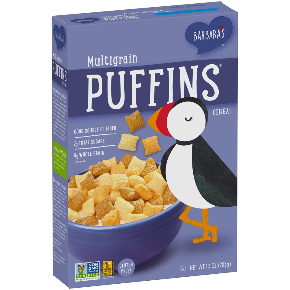 slide 2 of 8, Barbara's Puffins Multigrain Cereal, 10 oz