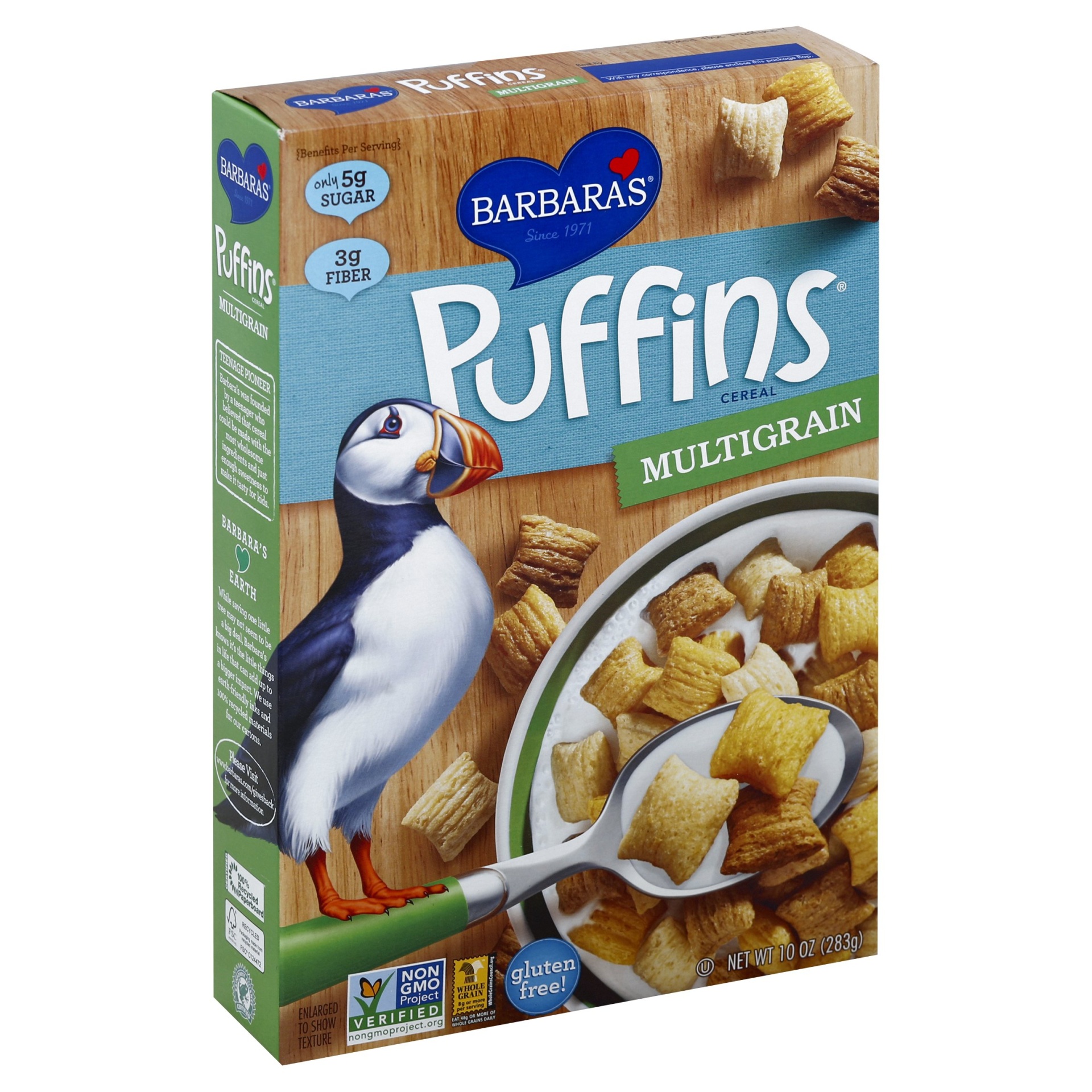 slide 1 of 8, Barbara's Puffins Multigrain Cereal, 10 oz