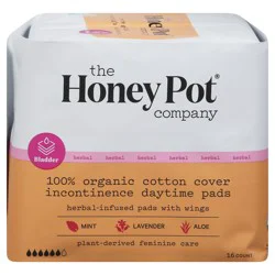 The Honey Pot Company Organic Herbal-Infused Incontinence Daytime Pads with Wings 16 ea