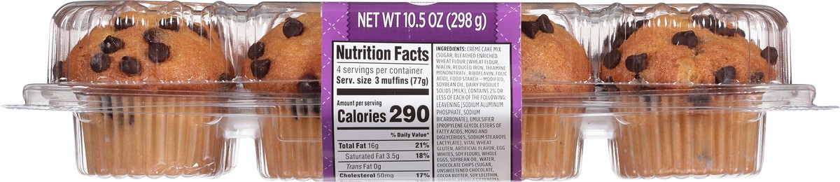 slide 4 of 12, First Street Fs Chocolate Chip Mini Muffin, 10.5 oz