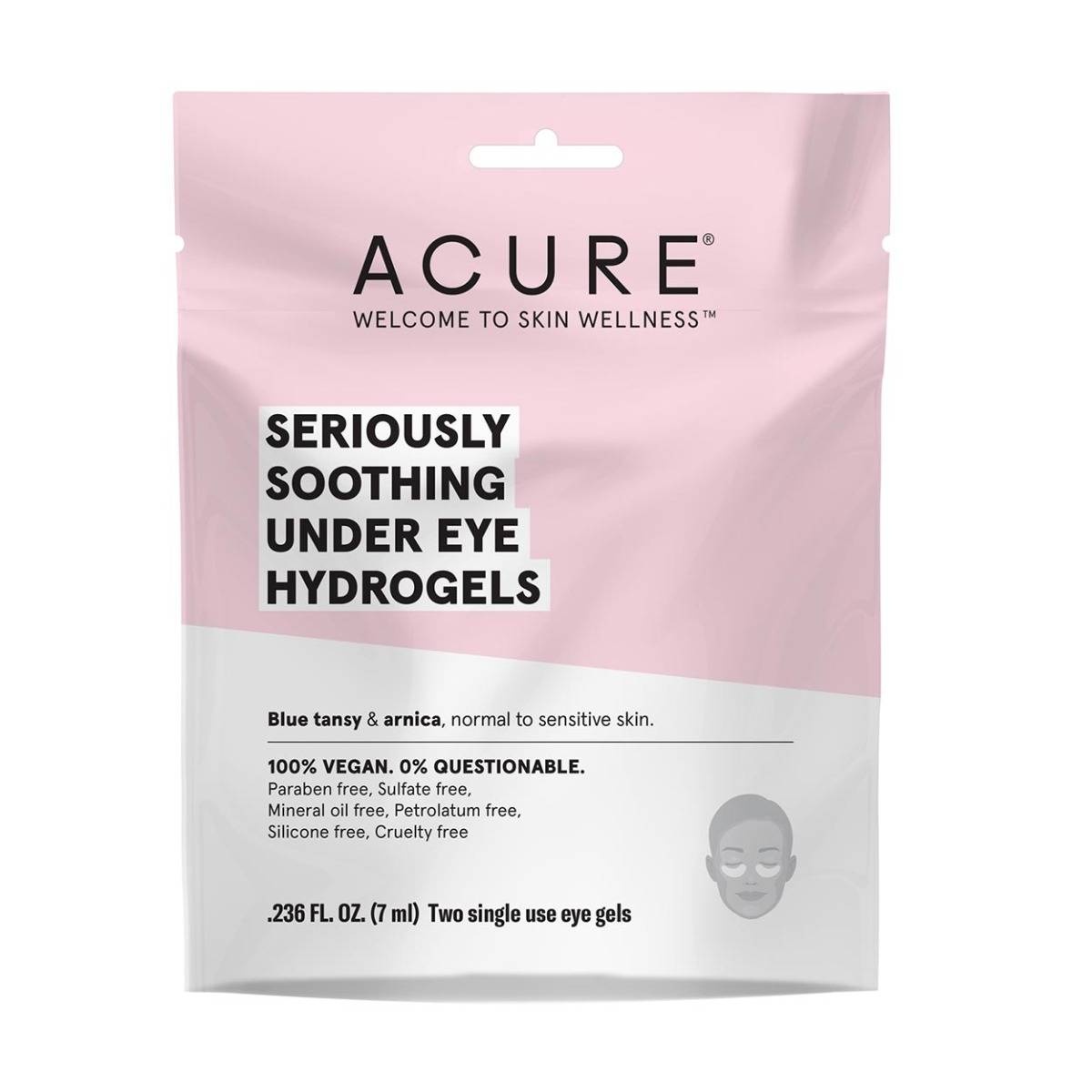 slide 1 of 1, ACURE Seriously Soothing Under Eye Hydrogels, 1 ct