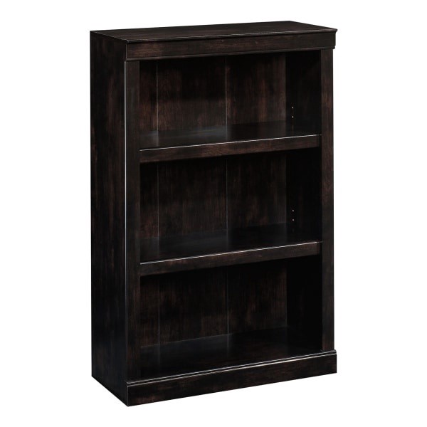 slide 2 of 10, Realspace 45"H 3-Shelf Bookcase, Peppered Black, 1 ct