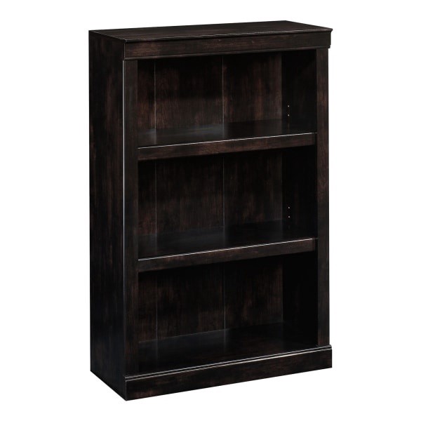 slide 9 of 10, Realspace 45"H 3-Shelf Bookcase, Peppered Black, 1 ct