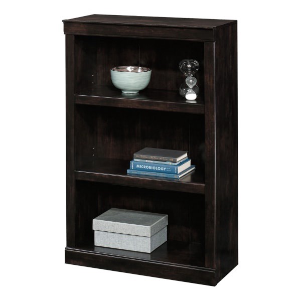 slide 5 of 10, Realspace 45"H 3-Shelf Bookcase, Peppered Black, 1 ct