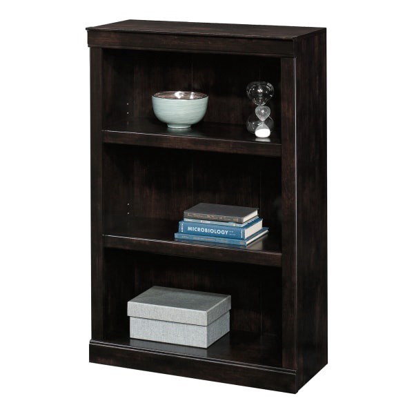 slide 2 of 10, Realspace 45"H 3-Shelf Bookcase, Peppered Black, 1 ct