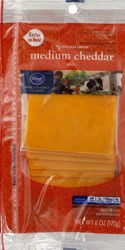Kroger Medium Cheddar Cheese Slices