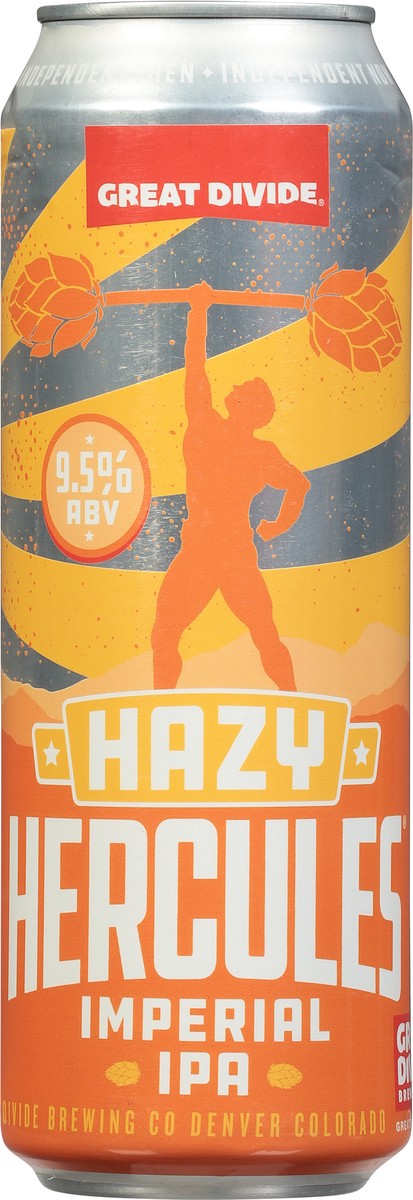 slide 4 of 9, Great Divide Brewing Co. Hazy Imperial IPA Hercules Beer 19.2 fl oz, 19 oz