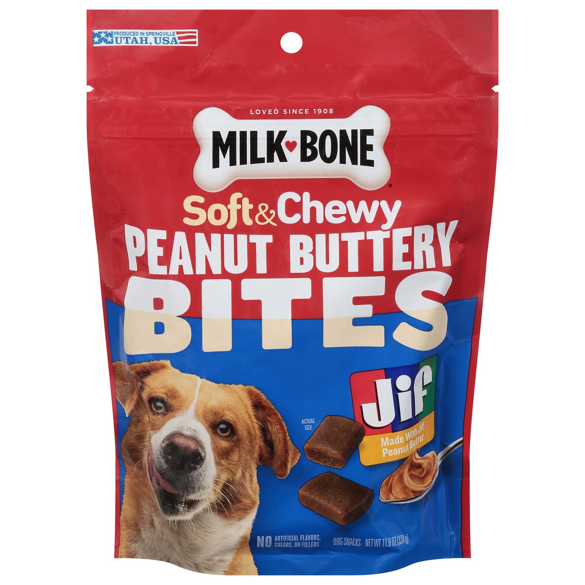 slide 5 of 16, Milkbone Jif Peanut Buttery Soft & Chewy Bites 11.8 Ounce, 11.8 oz