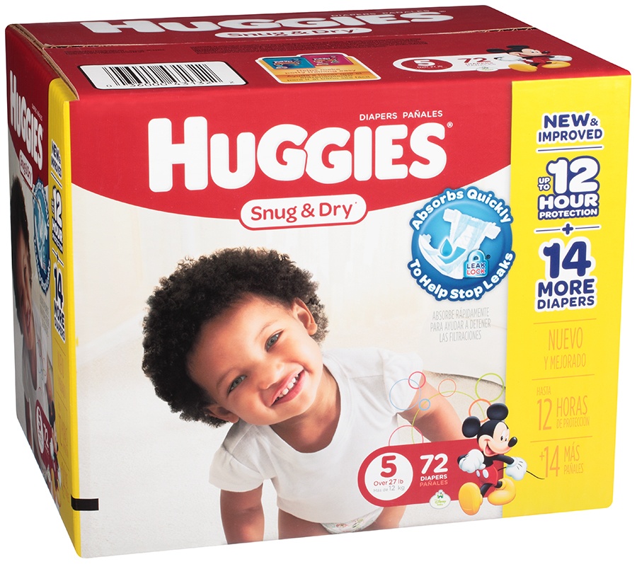 slide 1 of 1, Huggies Snug Dry Diapers Size 5, 72 ct
