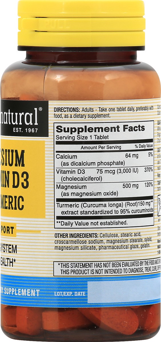 slide 7 of 12, Mason Natural Magnesium D3 & Turmeric, 60 ct