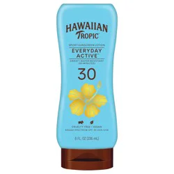 Hawaiian Tropic Everyday Active Sport Sunscreen Lotion SPF 30 Oil Free Water + Sweat Resistant