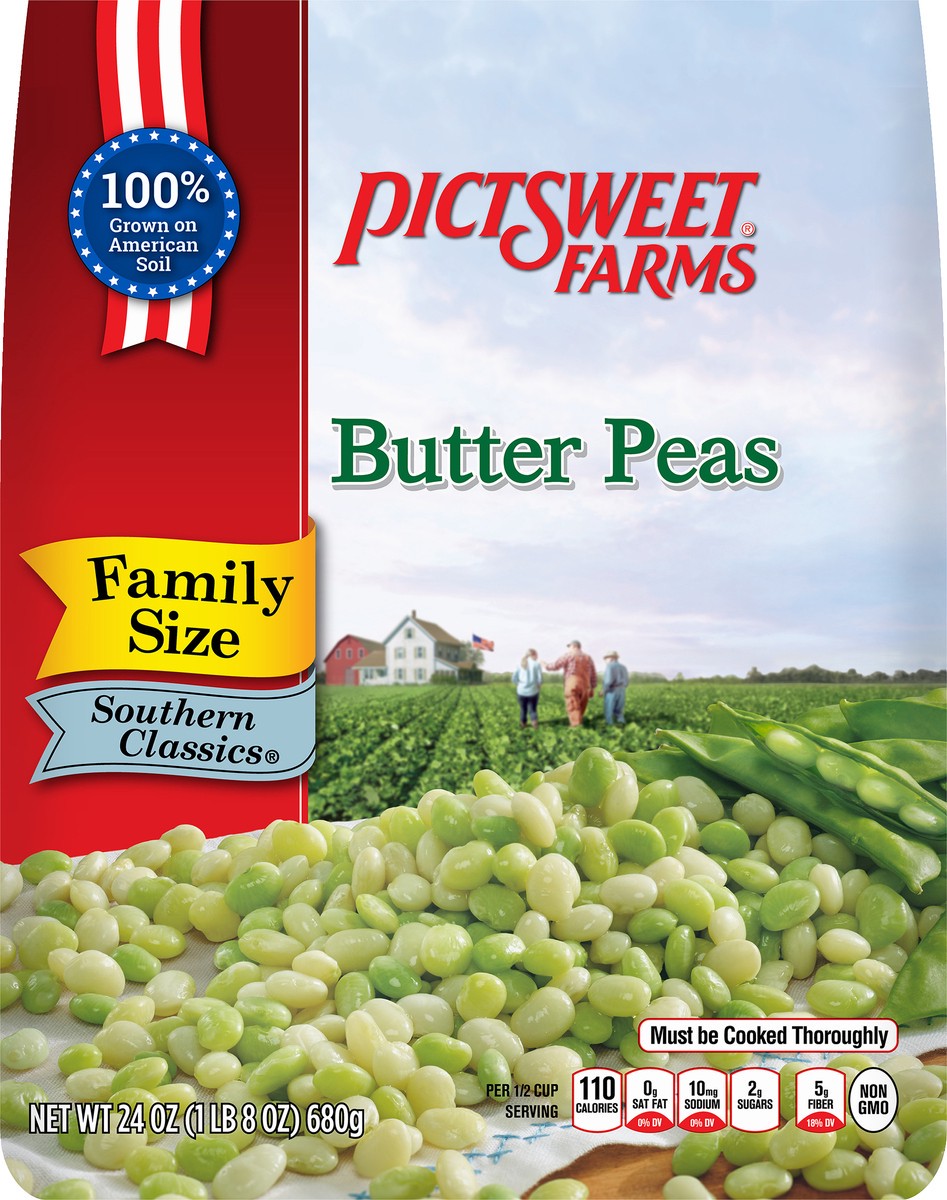 slide 2 of 9, Pictsweet Farms Southern Classics Family Size Butter Peas 24 oz. Bag, 24 oz