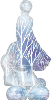 slide 2 of 4, Balloon Upright, Frozen 2 Elsa, 54 in, 1 ct