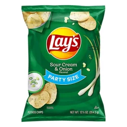 Lay's Potato Chips Sour Cream & Onion Party Size - 12.5 oz