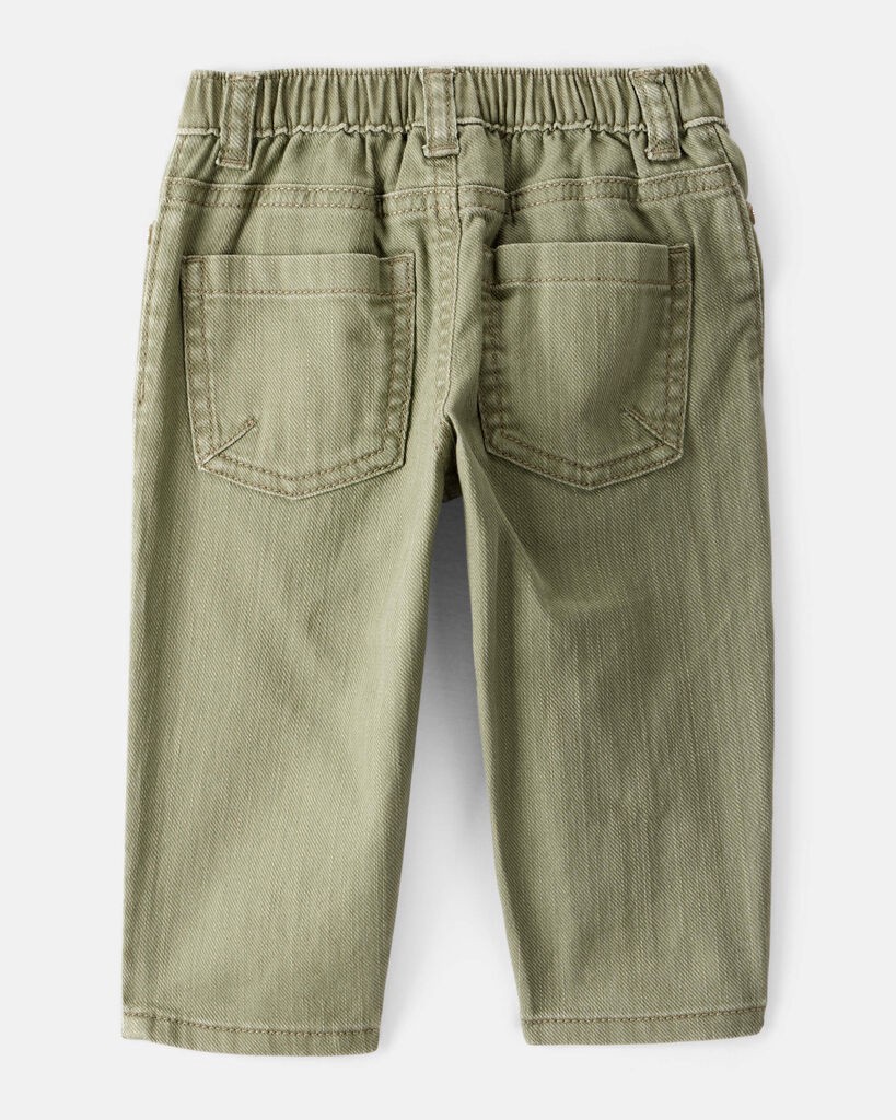 slide 2 of 3, Baby Boy 100% Cotton Pull-On Fashion Pants - Green Green 24M, 1 ct
