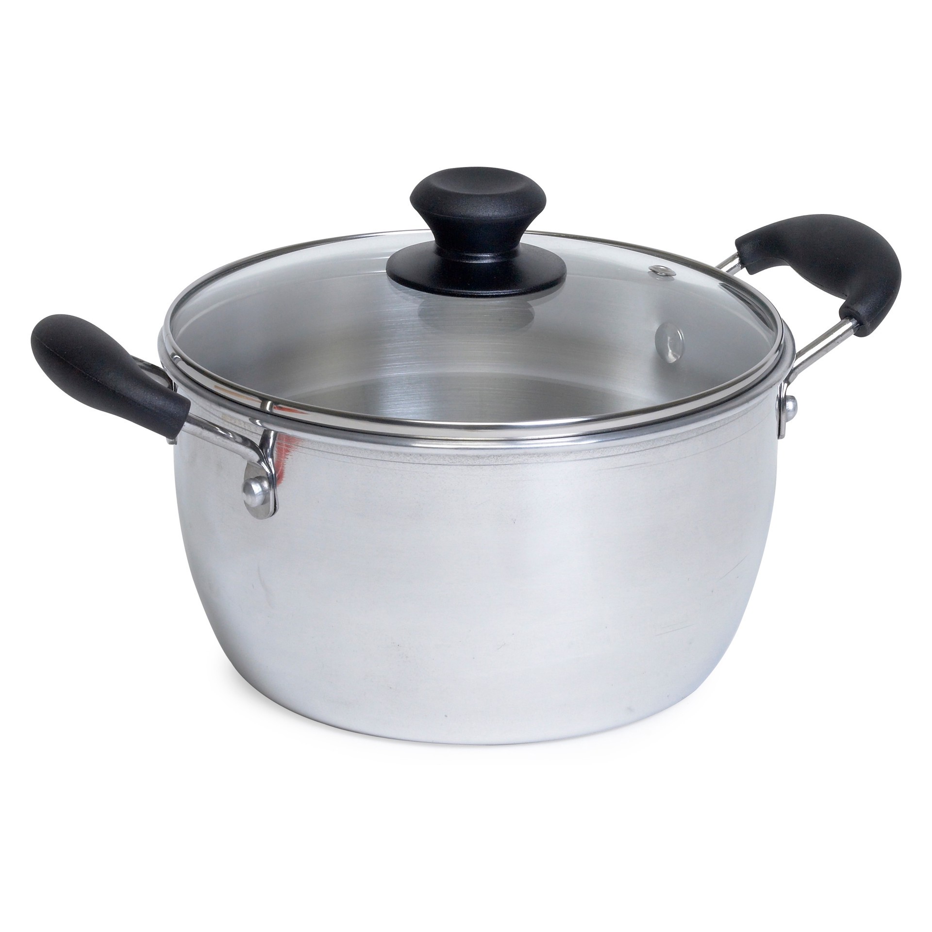 slide 1 of 9, IMUSA Aluminum Pot With Glass Lid And Bakelite Handle, 8 qt