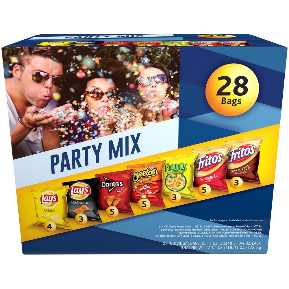 slide 2 of 4, Frito-Lay  Classic Mix Snacks Potato Chips Variety Pack, 28 ct