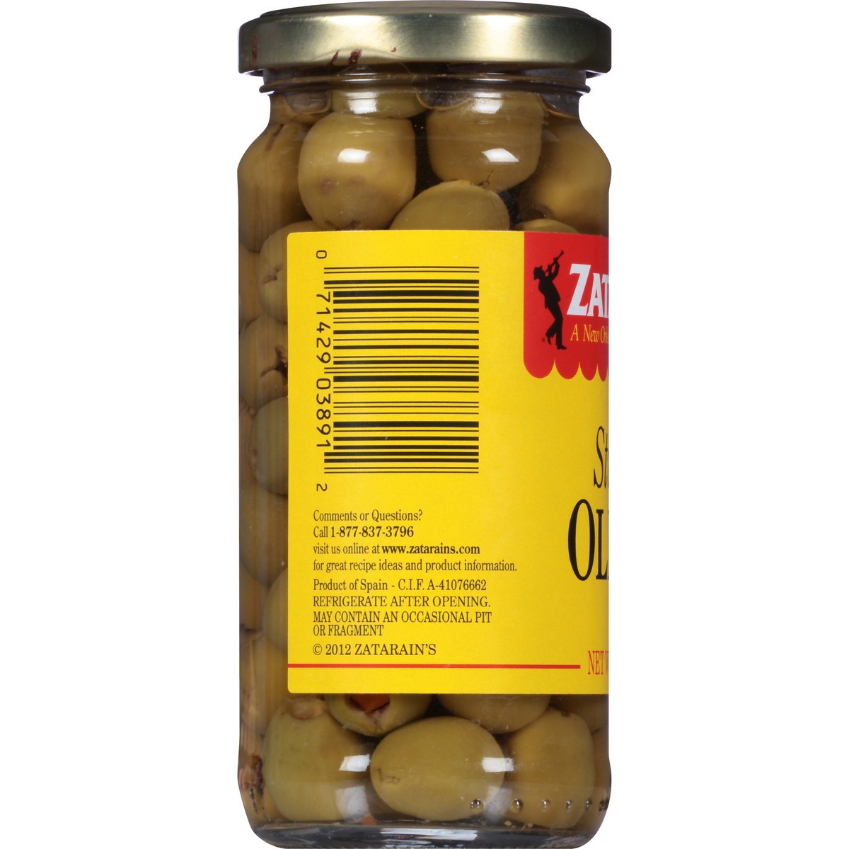 slide 2 of 7, Zatarain's Manzanilla Stuffed Olives, 5 oz, 5 oz