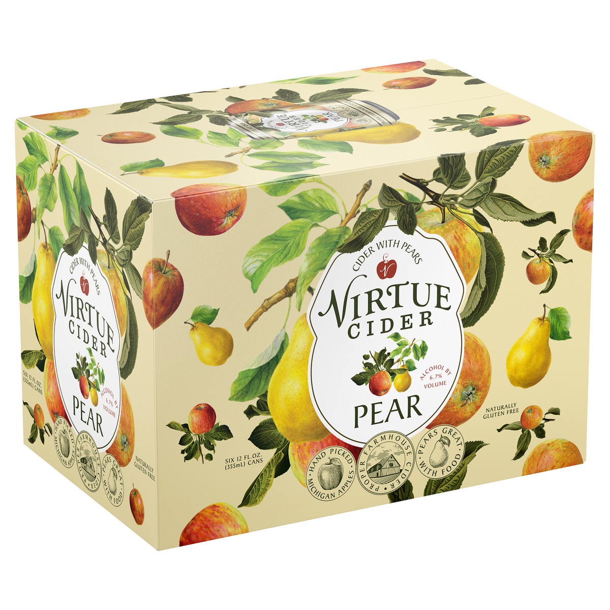 slide 1 of 3, Virtue Cider Pear, 6 ct