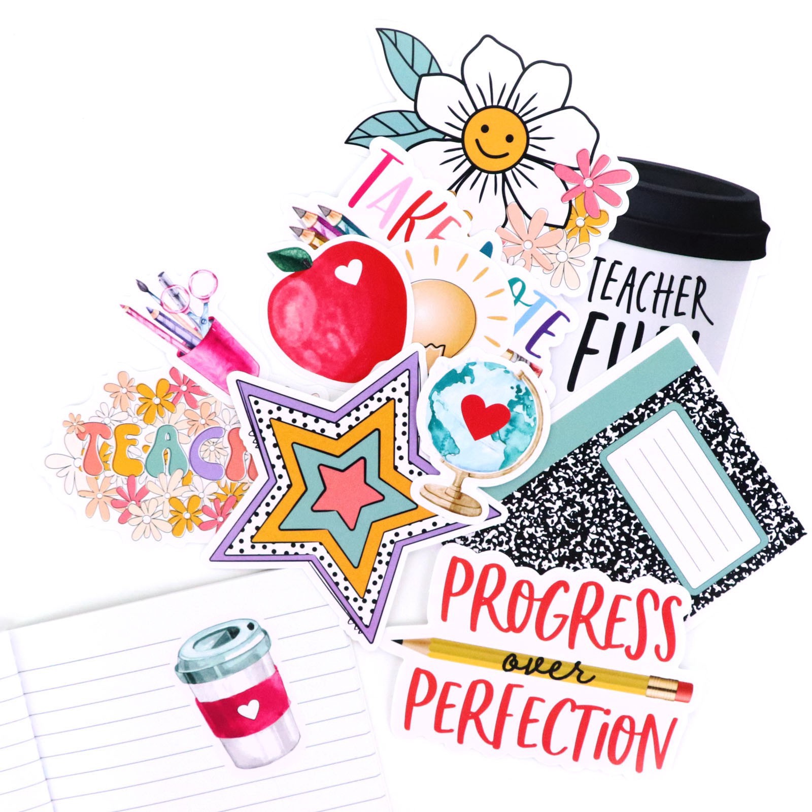 slide 2 of 4, Vinyl Diecut Teacher Sticker Set By Recollections, 1 ct