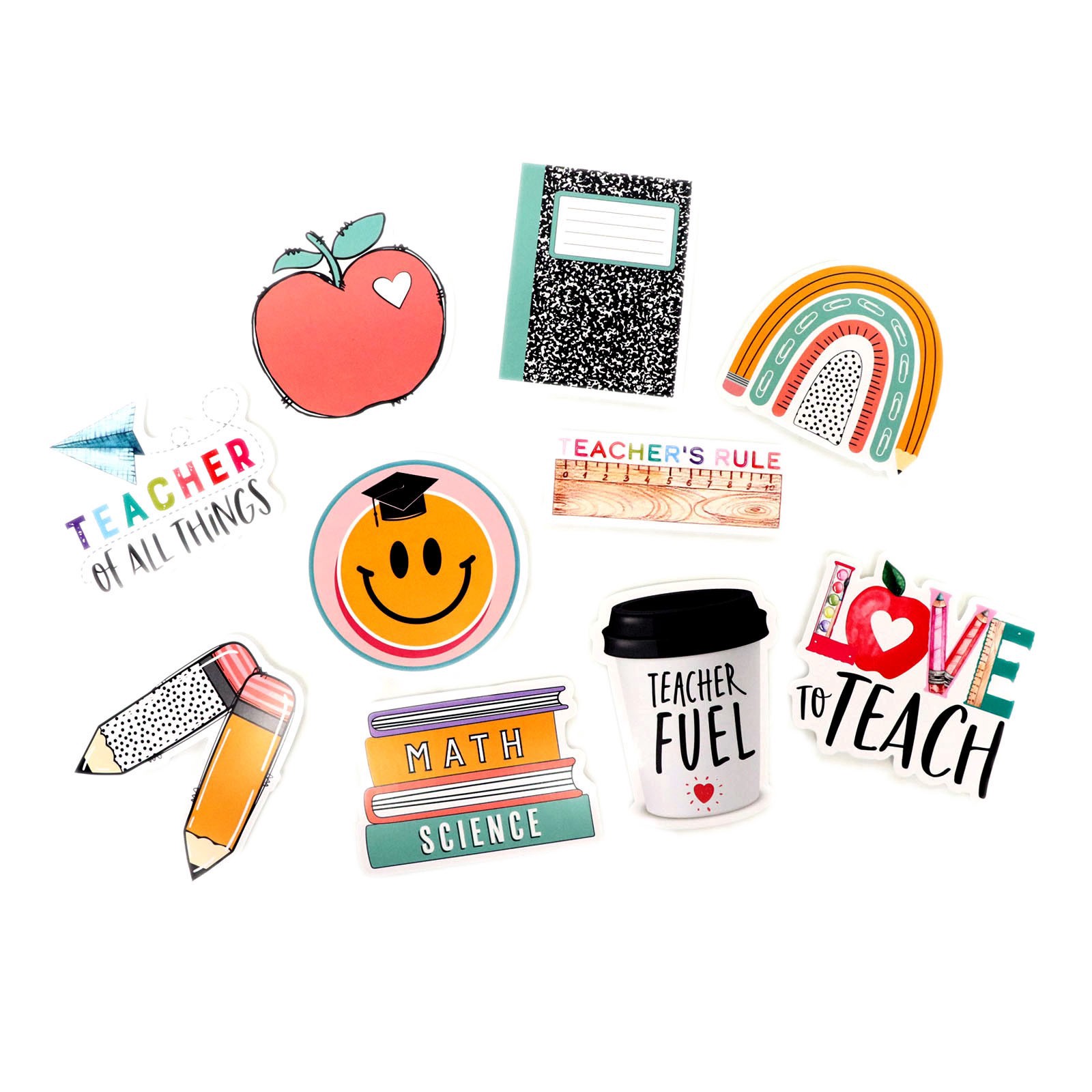 slide 4 of 4, Vinyl Diecut Teacher Sticker Set By Recollections, 1 ct