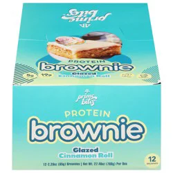 Prime Bites Glazed Cinnamon Roll Protein Brownie - 12 x 2.29 oz