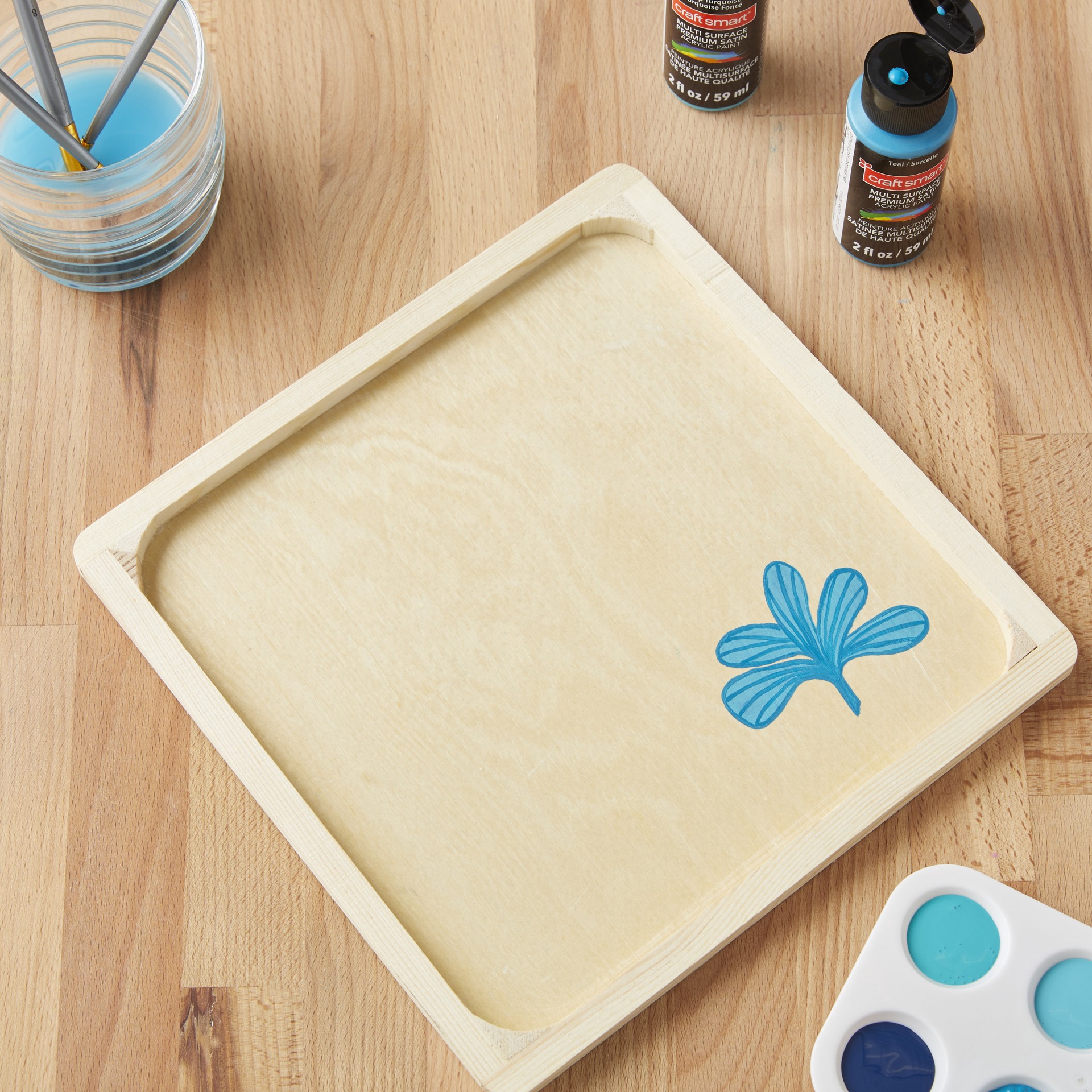 slide 3 of 3, 8.75" Square Mosaic Wood Plaque By Make Market, 8.8 in x 8.8 in x 0.4 in