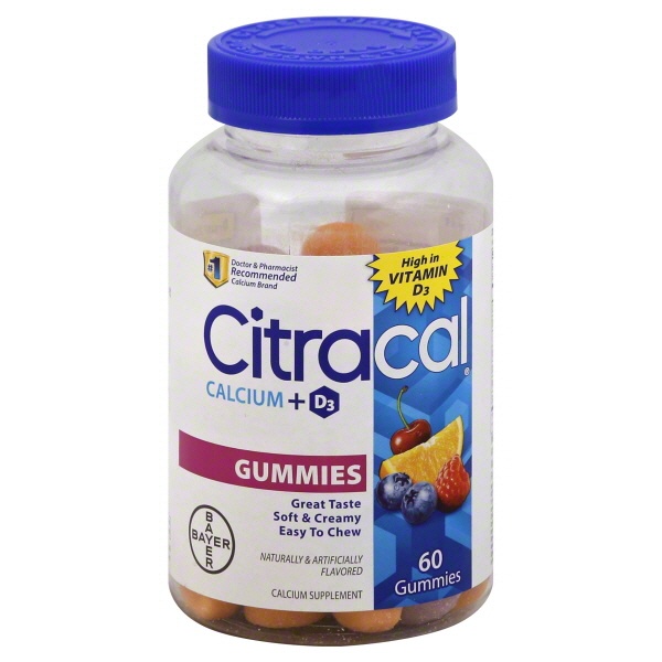 slide 1 of 1, Citracal Calciumd3 Supplement Gummies, 60 ct