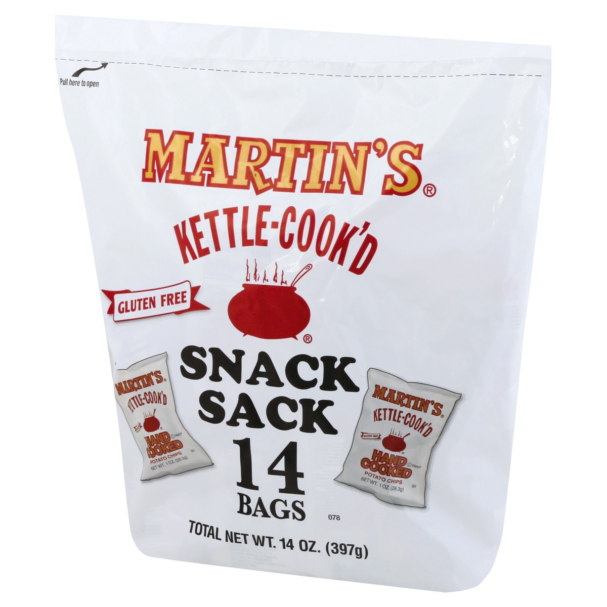 slide 9 of 13, Martin's Kettle-Cook'd Snack Sack 14 ea, 14 ct