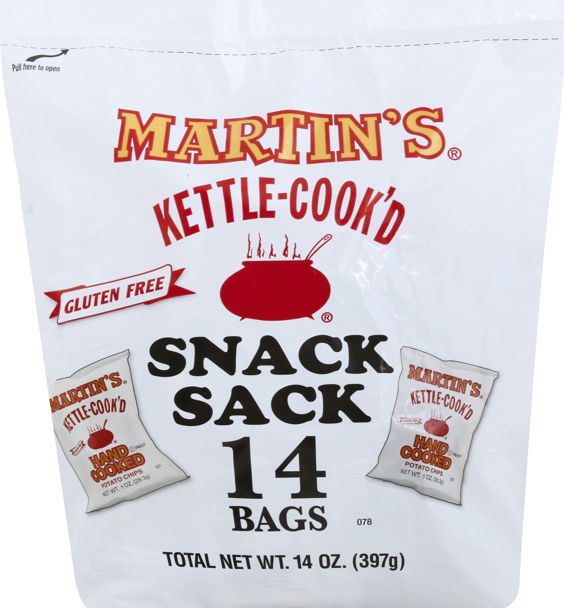 slide 4 of 13, Martin's Kettle-Cook'd Snack Sack 14 ea, 14 ct