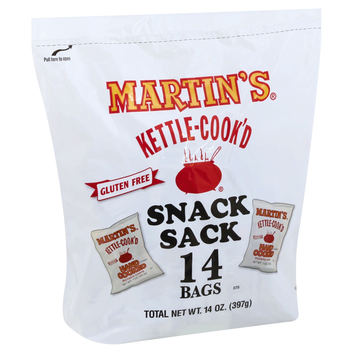 slide 13 of 13, Martin's Kettle-Cook'd Snack Sack 14 ea, 14 ct