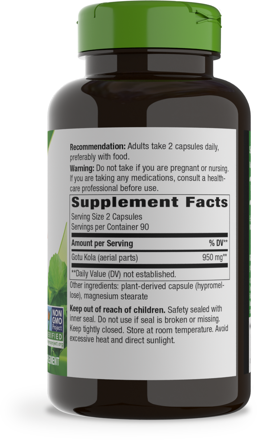 slide 3 of 4, Nature's Way Gotu Kola Herb, 180 ct